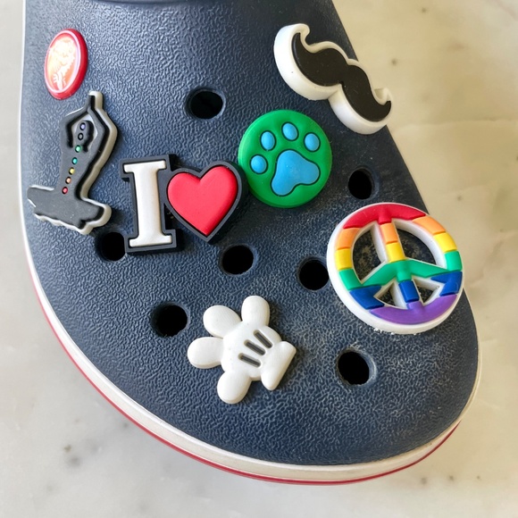 Crocs Crocband™ Clog in Navy with 11 fun Jibbitz Charms! - Picture 8 of 16
